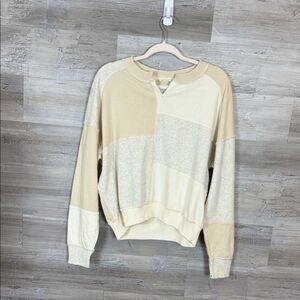 American Eagle Outfitters Beige and Cream Pullover